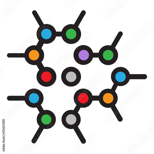 3d render of a molecule vector illustration