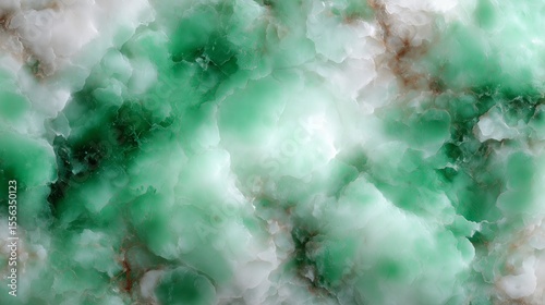 Exploring abstract textures of green and white mineral formations in nature