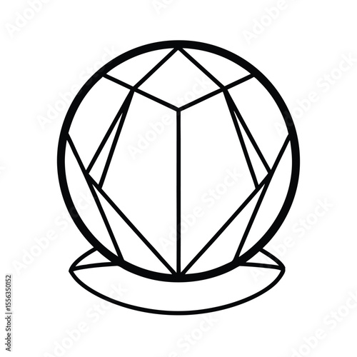 Mystical crystal ball illustration with swirling colors and magical aura perfect for fantasy and fortune telling themes
