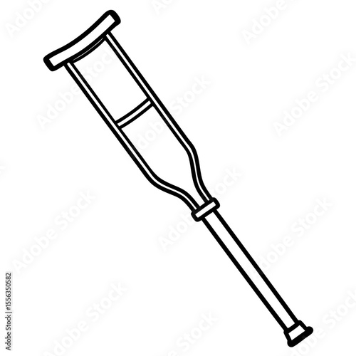 Mobility Aid Crutch Graphic