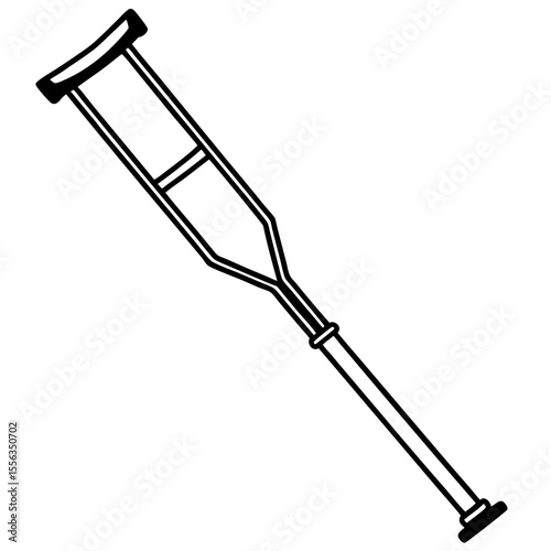 Mobility Aid Crutch Graphic