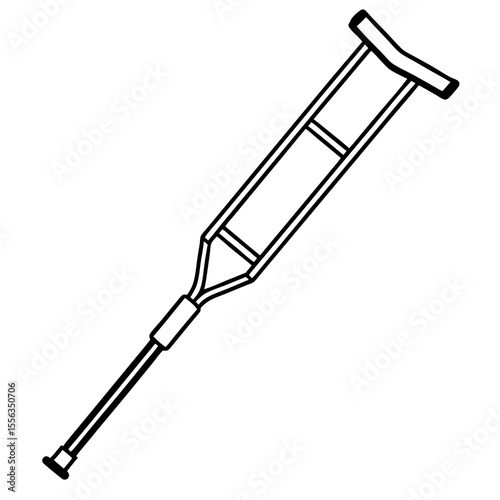 Mobility Aid Crutch Graphic