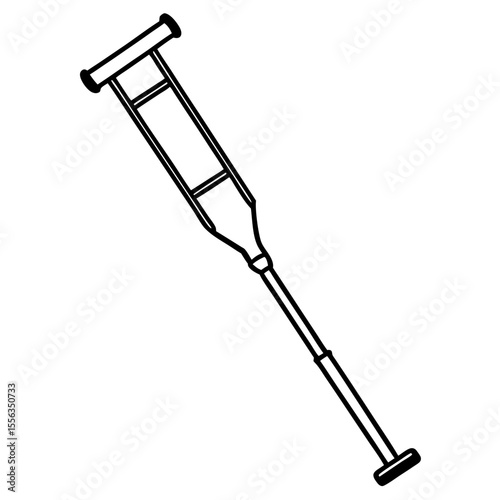 Mobility Aid Crutch Graphic