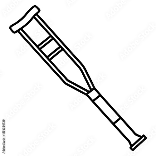 Mobility Aid Crutch Graphic
