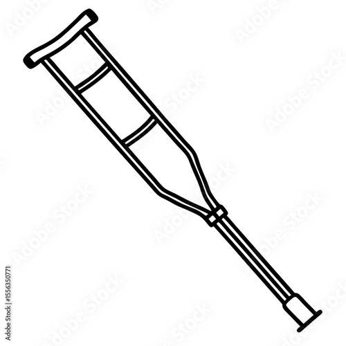 Mobility Aid Crutch Graphic