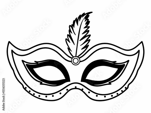 Elegant Simplified Party Mask Bright Colors Minimal Sha Scalable Graphic