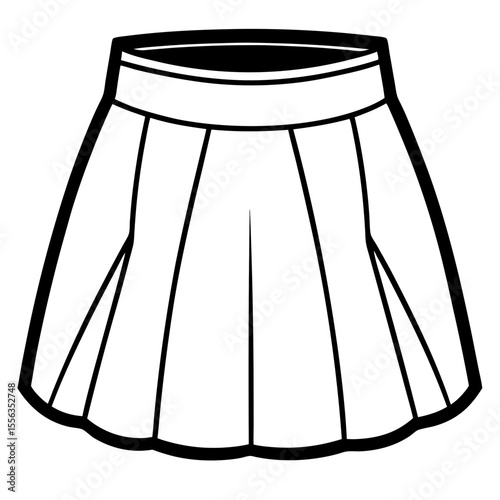 Minimal Skort Vector Illustration