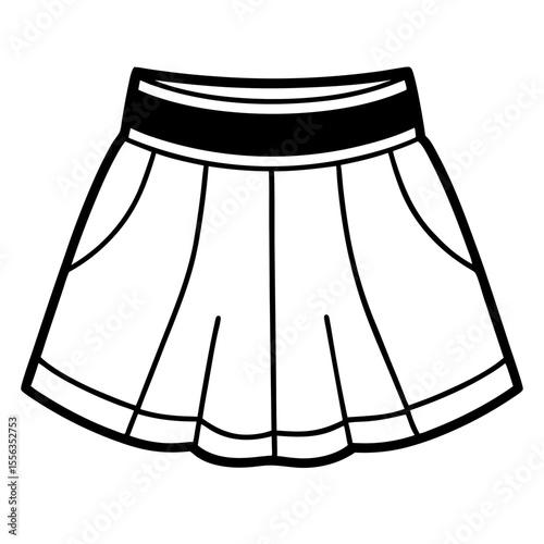 Minimal Skort Vector Illustration