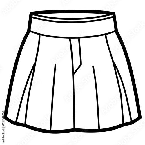 Minimal Skort Vector Illustration