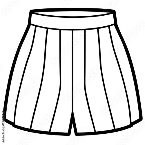 Minimal Skort Vector Illustration