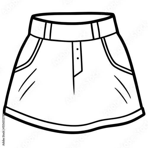 Minimal Skort Vector Illustration