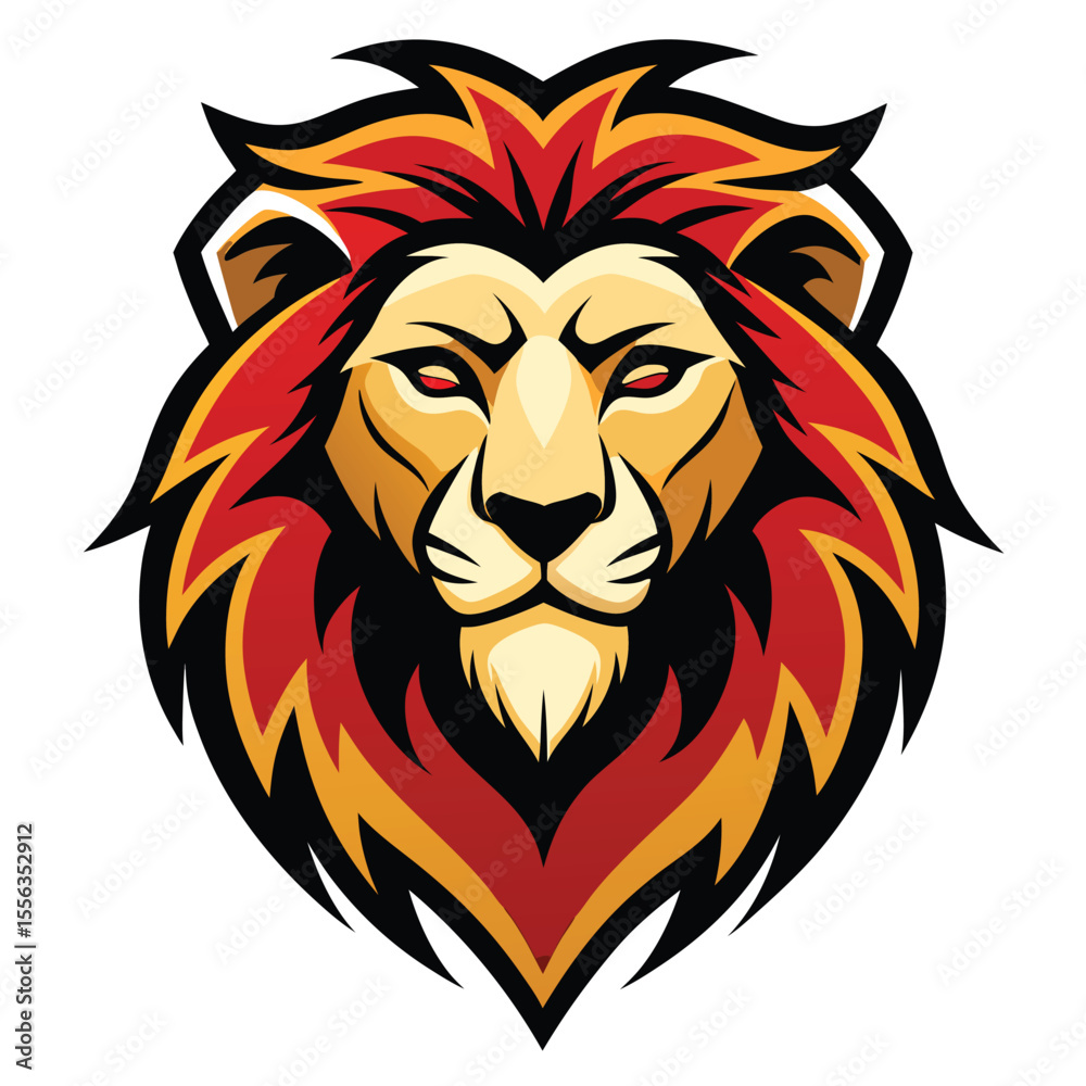 Fototapeta premium Lion Head Logo Vector 