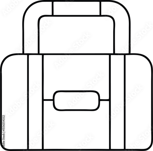 luggage for travel Baggage trip or travel bag vector icon