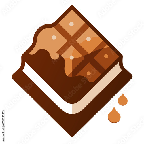 Chocolate Icon with White Background for Dessert Food and Sweet Themes