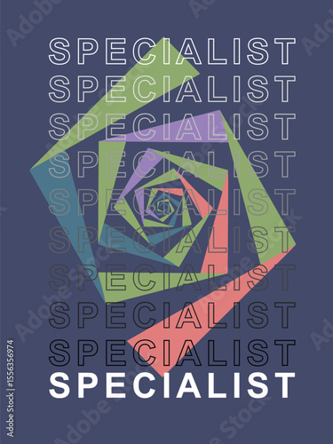 Gradient circle triangle effect with specialist blending effect on it for fashion print and graphic