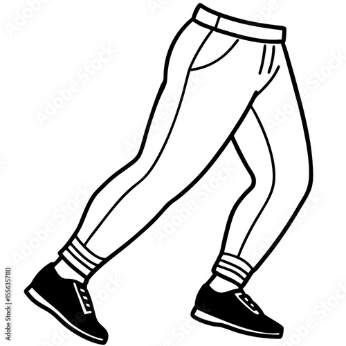 Minimal Joggers Pants Vector Illustration
