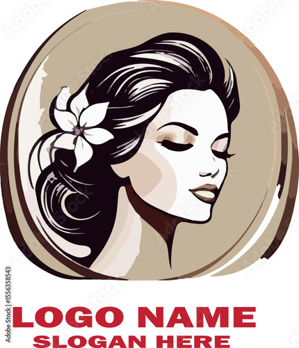 Beauty treatment logo vector white background .