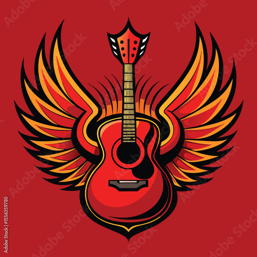 Guitar silhouettes set.Acoustic and heavy rock electric guitars musical instruments. Simple set of electric guitar vector icons for web design. Music symbols collection.Vector ilustration