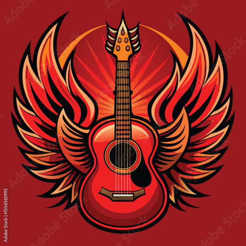 Guitar silhouettes set.Acoustic and heavy rock electric guitars musical instruments. Simple set of electric guitar vector icons for web design. Music symbols collection.Vector ilustration