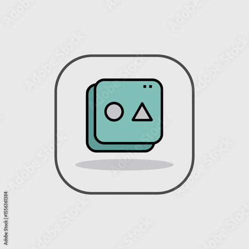 Free Download Flashcard icon vector illustration, Flashcard sign symbol, Education and learning icon - GFXLoad