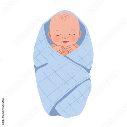 Newborn Baby in Hospital Blanket