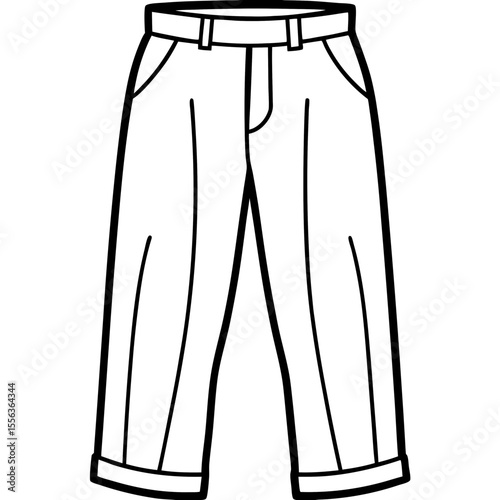 Minimal Chinos Pants Vector Illustration