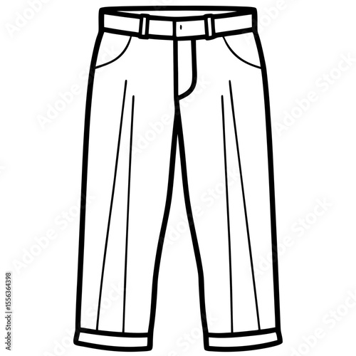 Minimal Chinos Pants Vector Illustration