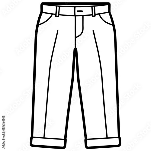 Minimal Chinos Pants Vector Illustration