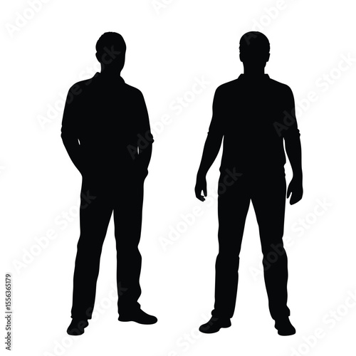  man silhouette vector isolated on white background  