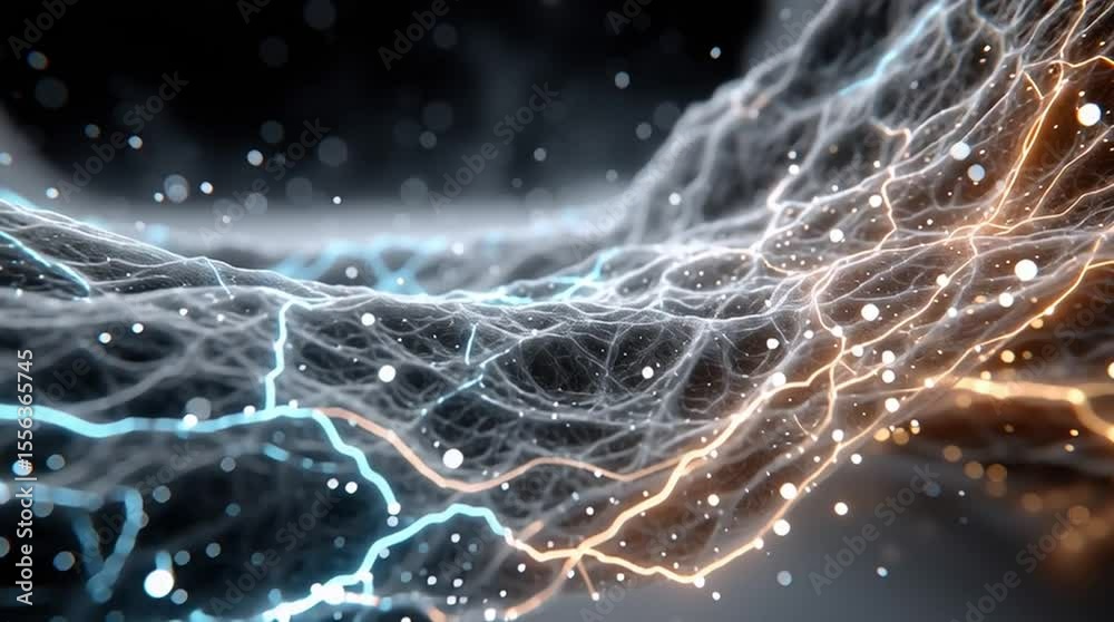 Fond d’Écran Futuriste d’IA avec Réseaux Neuronaux Lumineux et Design Cybernétique