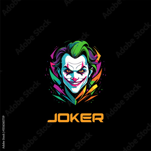 Joker logo design template. Editable and ready to use