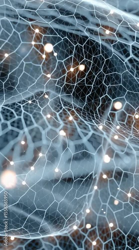 Fond d’Écran Futuriste d’IA avec Réseaux Neuronaux Lumineux et Design Cybernétique