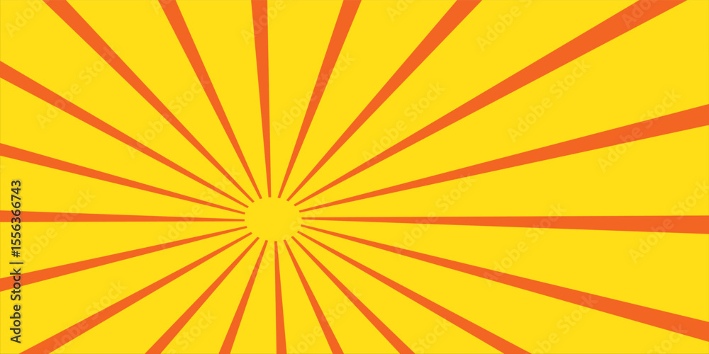 Fototapeta premium orange sun rays background vector design