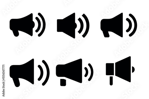 High-Quality Megaphone Icons Volume, Sound, Announcement, Communication, Public Address System