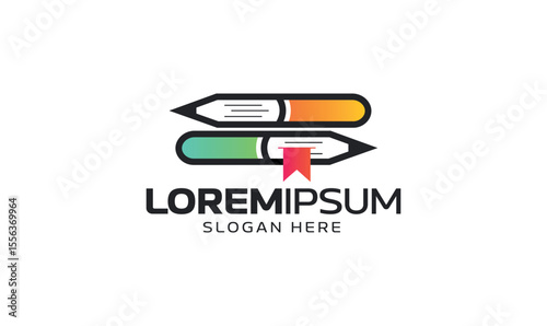 Education stationary logo design template