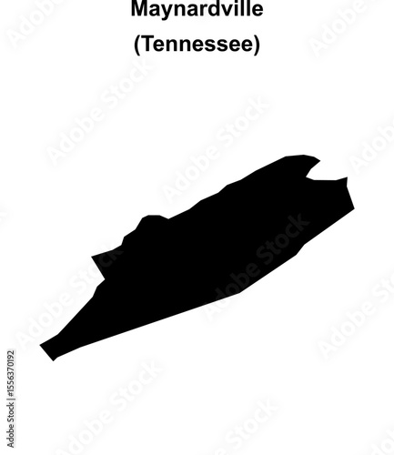 Maynardville (Tennessee) blank outline map