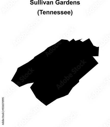 Sullivan Gardens (Tennessee) blank outline map