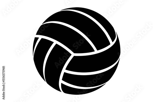 volleyball sihouette black vector