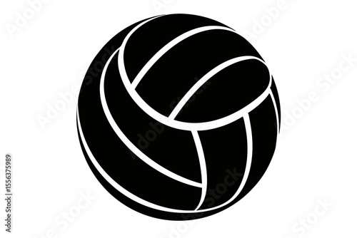 volleyball sihouette black vector