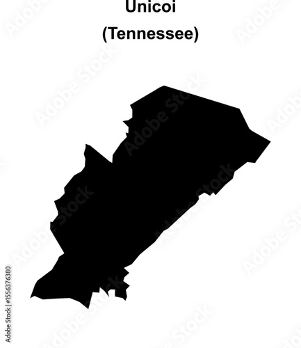 Unicoi (Tennessee) blank outline map