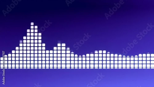 Contemporary White Audio Waveform on Gradient Blue – Stylish Sound Graphic