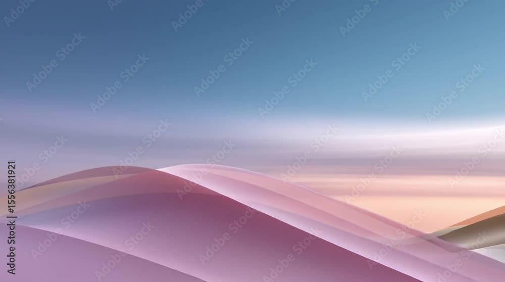 Paysage Abstrait Rêveur en Dégradés Pastel et Éclat Éthéré