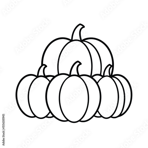 Vibrant autumn pumpkin patch illustration featuring a variety of pumpkins gourds and fall foliage in a colorful festive harvest scene