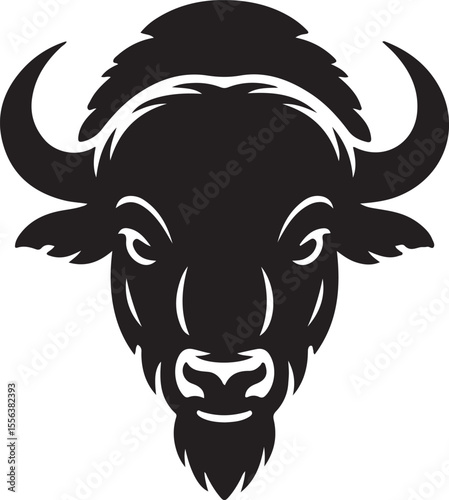 Buffalo Horn Silhouette vector illustration