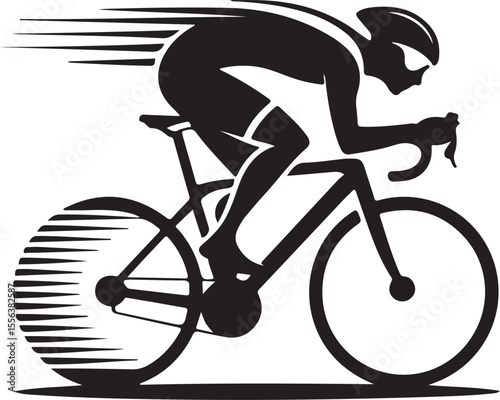 Cycling Silhouette vector illustration