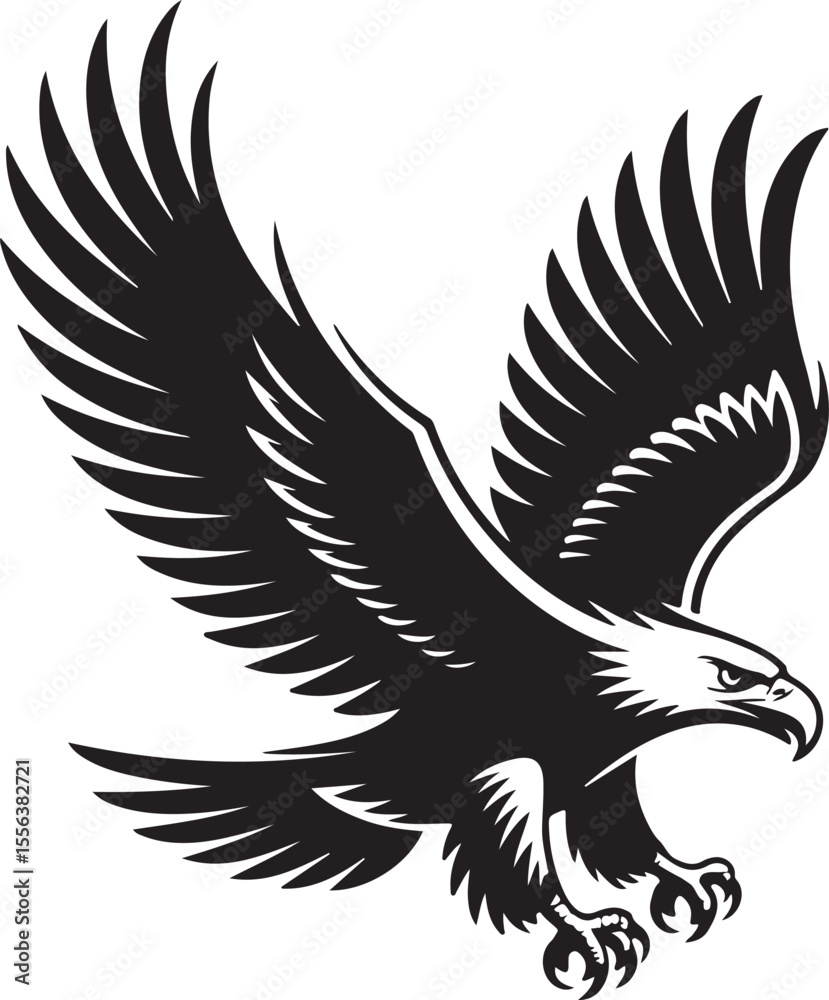 Obraz premium Eagle Silhouette vector illustration
