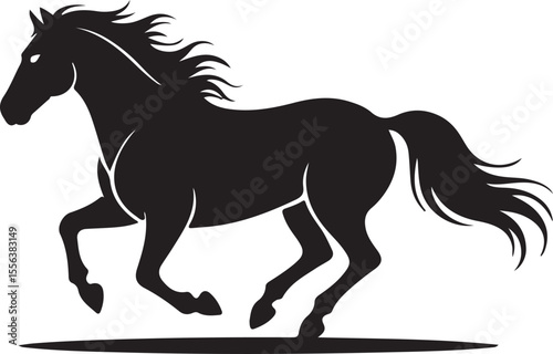 Hores Silhouette vector illustration