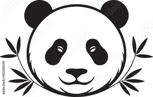 Panda Silhouette vector illustration