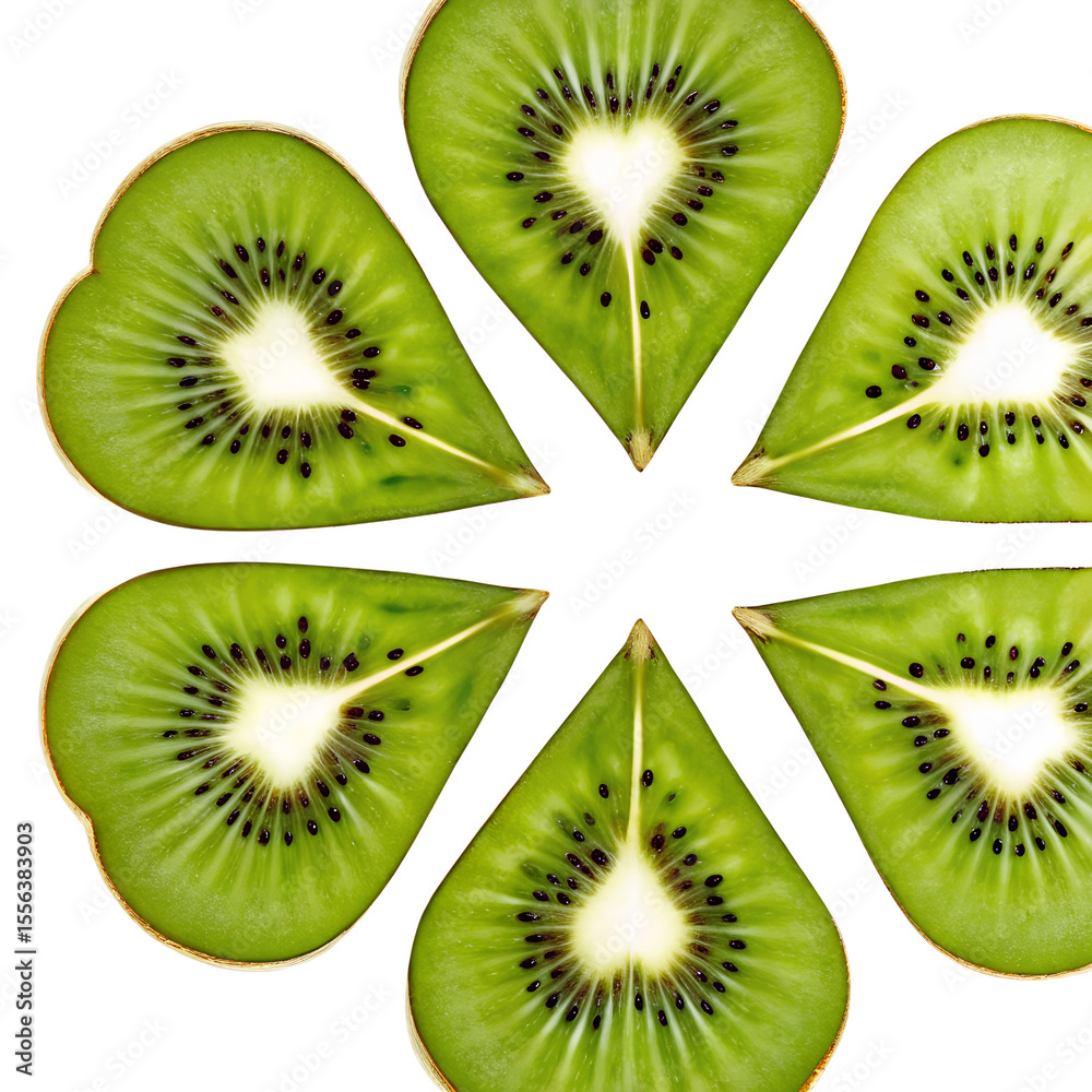 Fototapeta premium kiwi slices background