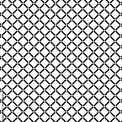 Seamless black and white diamond grid pattern.